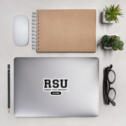 4x4 image:    RSU Alumni Sticker 4x4 - Redneck State University Merch
