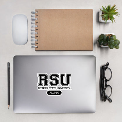 5.5x5.5 image: RSU Alumni Sticker 5.5x5.5 - Redneck State University Merch