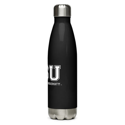 Side image:  RSU Stainless Steel Water Bottle - Side - Redneck State University Merch
