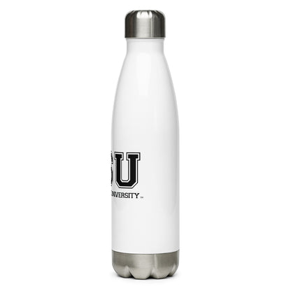 Side image:  RSU Stainless Steel Water Bottle - Side - Redneck State University Merch