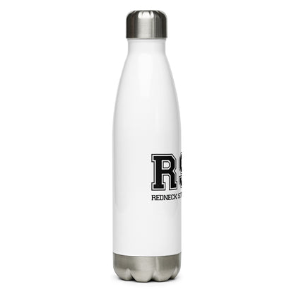 Side image:  RSU Stainless Steel Water Bottle - Side - Redneck State University Merch